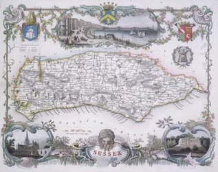 Map of Sussex